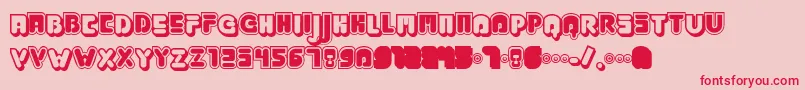 Jabbj-Schriftart – Rote Schriften auf rosa Hintergrund