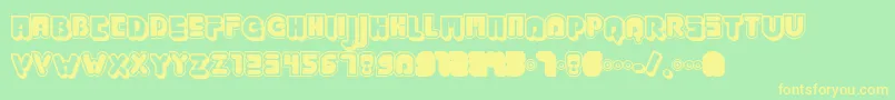 Jabbj Font – Yellow Fonts on Green Background