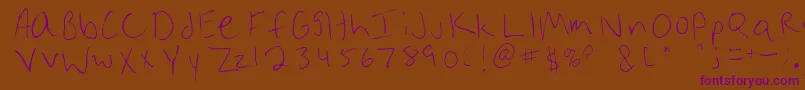 Briac Font – Purple Fonts on Brown Background
