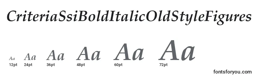 CriteriaSsiBoldItalicOldStyleFigures Font Sizes