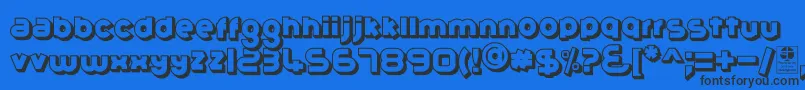 GribalShadowDemo Font – Black Fonts on Blue Background