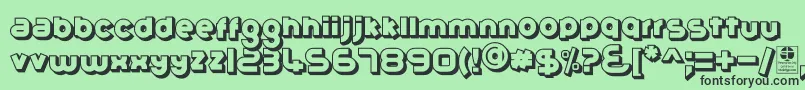 GribalShadowDemo Font – Black Fonts on Green Background