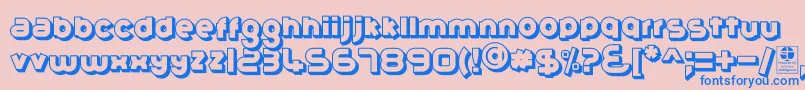 GribalShadowDemo Font – Blue Fonts on Pink Background