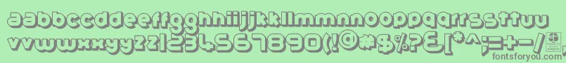 GribalShadowDemo Font – Gray Fonts on Green Background