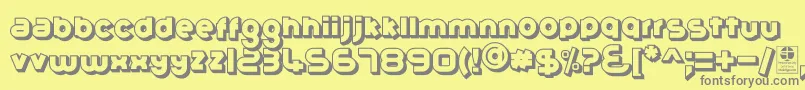 GribalShadowDemo Font – Gray Fonts on Yellow Background