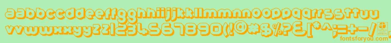 GribalShadowDemo Font – Orange Fonts on Green Background