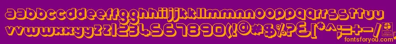 GribalShadowDemo Font – Orange Fonts on Purple Background