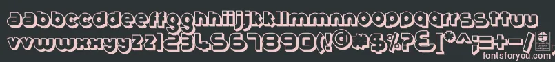 GribalShadowDemo Font – Pink Fonts on Black Background