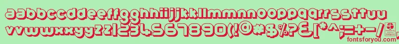 GribalShadowDemo Font – Red Fonts on Green Background