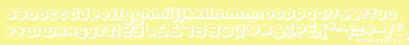 GribalShadowDemo Font – White Fonts on Yellow Background