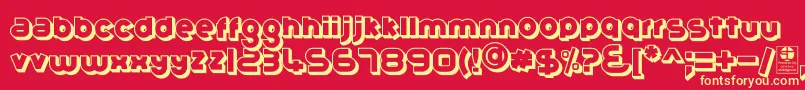 GribalShadowDemo Font – Yellow Fonts on Red Background