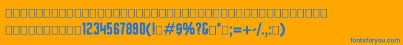 Final Font – Blue Fonts on Orange Background
