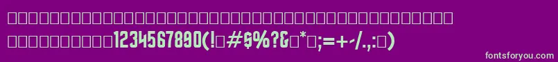 Final Font – Green Fonts on Purple Background