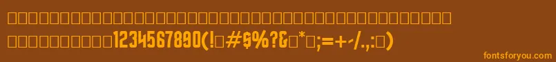 Final Font – Orange Fonts on Brown Background