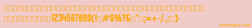 Final Font – Orange Fonts on Pink Background