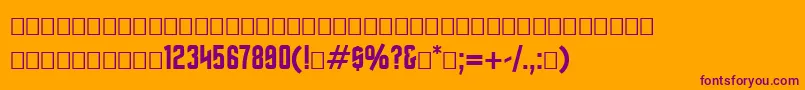 Final Font – Purple Fonts on Orange Background