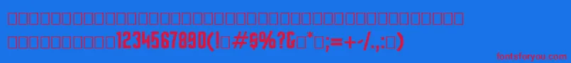 Final Font – Red Fonts on Blue Background