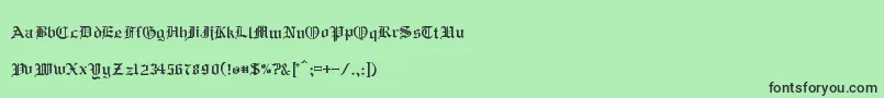 RmAlbion Font – Black Fonts on Green Background