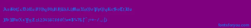 RmAlbion Font – Blue Fonts on Purple Background