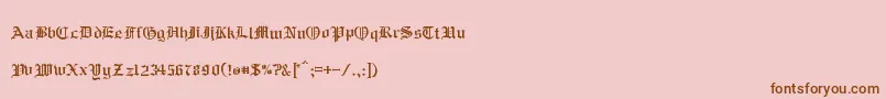 RmAlbion Font – Brown Fonts on Pink Background