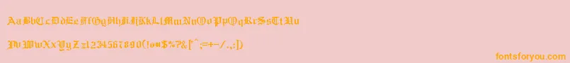 RmAlbion Font – Orange Fonts on Pink Background