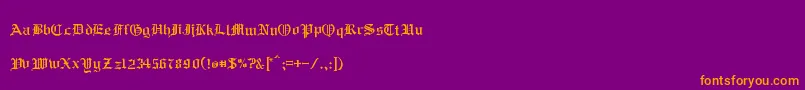 RmAlbion Font – Orange Fonts on Purple Background