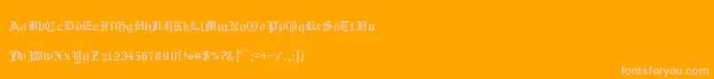 RmAlbion Font – Pink Fonts on Orange Background