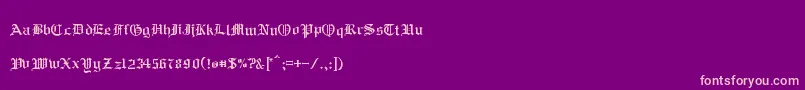 RmAlbion-Schriftart – Rosa Schriften auf violettem Hintergrund