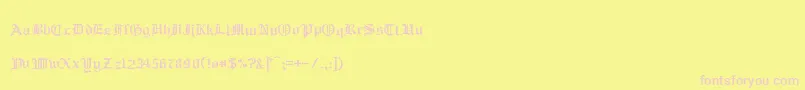 RmAlbion Font – Pink Fonts on Yellow Background