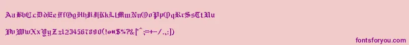 RmAlbion Font – Purple Fonts on Pink Background