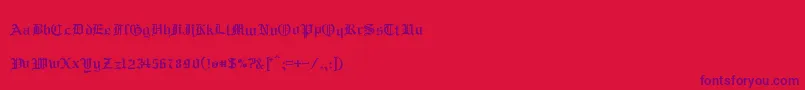 RmAlbion Font – Purple Fonts on Red Background