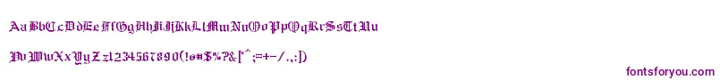 RmAlbion Font – Purple Fonts on White Background