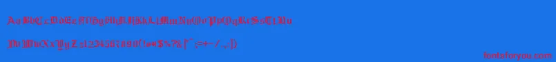 RmAlbion Font – Red Fonts on Blue Background