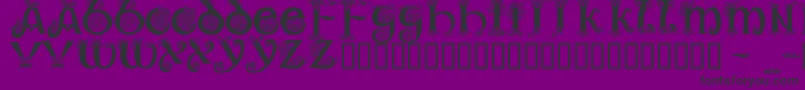 Trueheart Font – Black Fonts on Purple Background