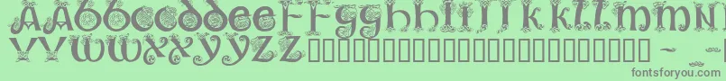 Trueheart Font – Gray Fonts on Green Background