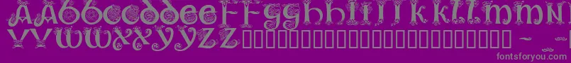 Trueheart Font – Gray Fonts on Purple Background