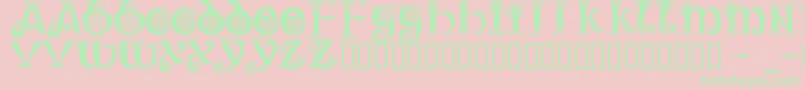 Trueheart Font – Green Fonts on Pink Background