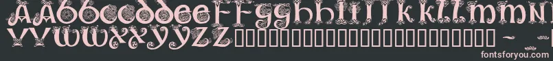 Trueheart Font – Pink Fonts on Black Background