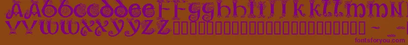 Trueheart Font – Purple Fonts on Brown Background