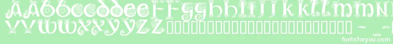 Trueheart Font – White Fonts on Green Background