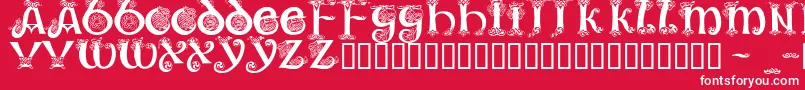 Trueheart Font – White Fonts on Red Background