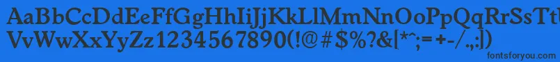 Fonte WorcesterserialBold – fontes pretas em um fundo azul