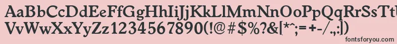 WorcesterserialBold-Schriftart – Schwarze Schriften auf rosa Hintergrund