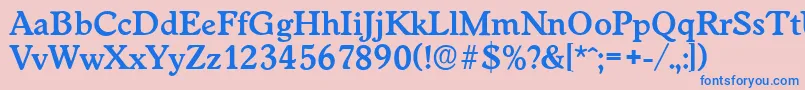 WorcesterserialBold Font – Blue Fonts on Pink Background