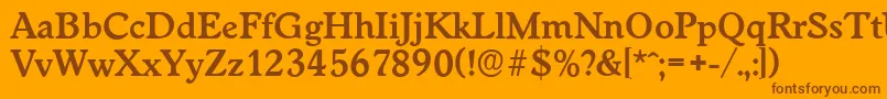 Шрифт WorcesterserialBold – коричневые шрифты на оранжевом фоне