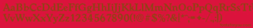 Шрифт WorcesterserialBold – коричневые шрифты на красном фоне