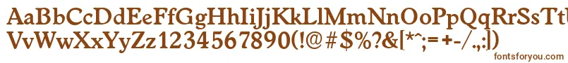 WorcesterserialBold Font – Brown Fonts on White Background