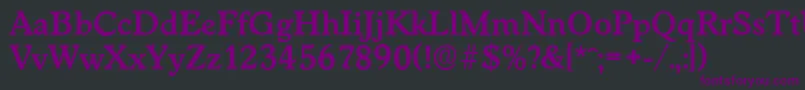 WorcesterserialBold Font – Purple Fonts on Black Background