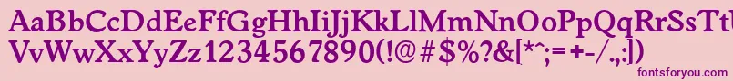 WorcesterserialBold Font – Purple Fonts on Pink Background
