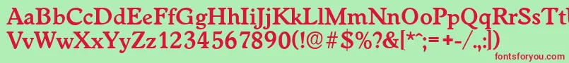 WorcesterserialBold Font – Red Fonts on Green Background